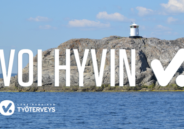 Länsirannikon logo ja slogan voi hyvin.