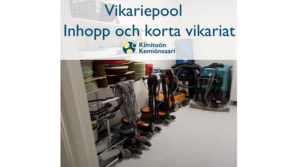 Städpersonal, inhopp och korta vikariat - Kemiönsaaren kunta